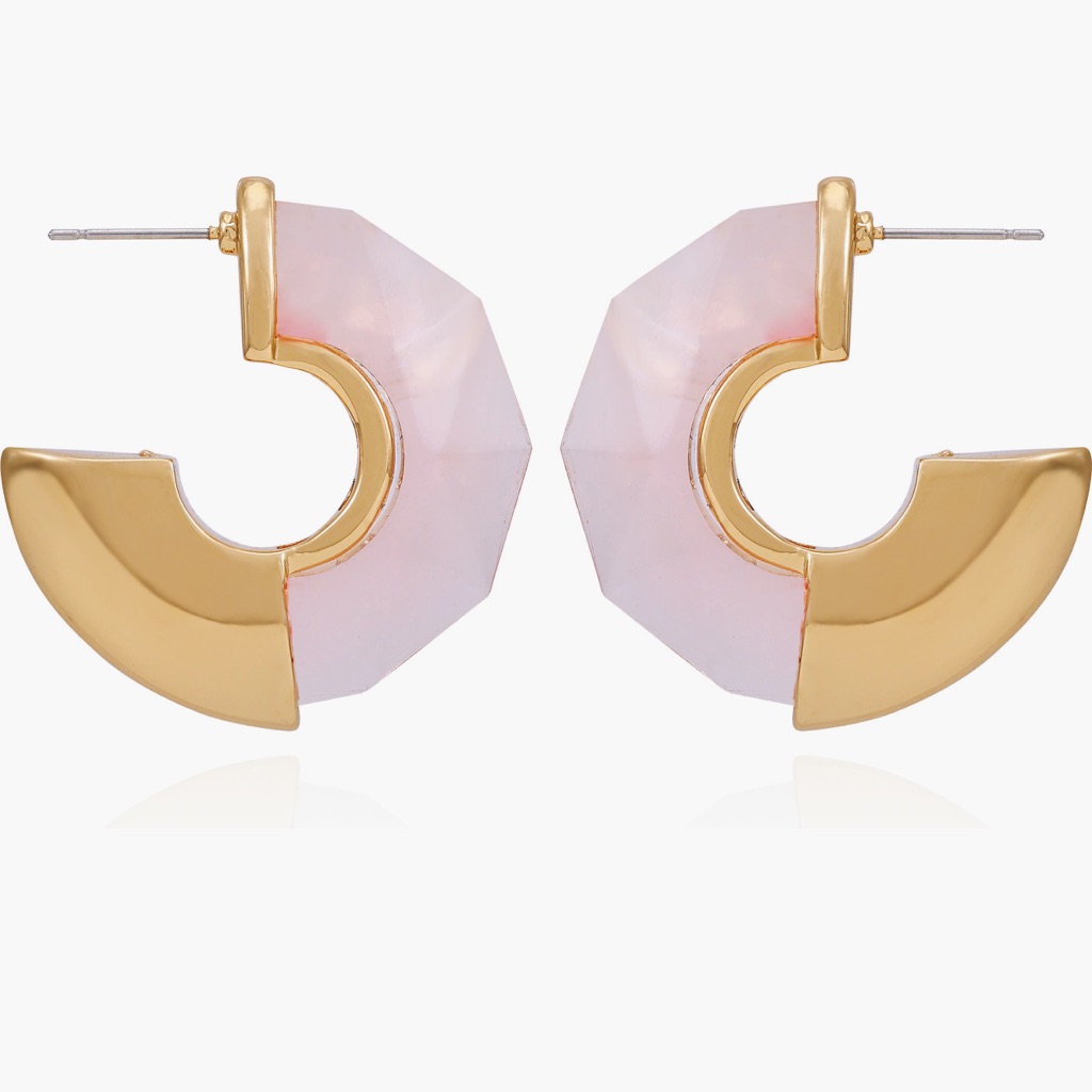 Vince Camuto Clearly Disco Hoop Earrings 49$